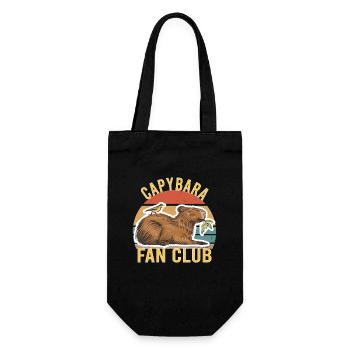 Wasserschwein Capybara Fan Club Cappybara Fans - Gift Bag for Bottles - black - Front