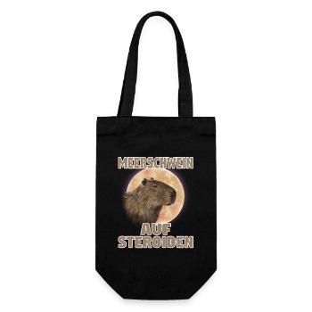 Wasserschwein Capybara Fan Club Cappybara Fans - Geschenkbeutel für Flaschen - Schwarz - Vorne