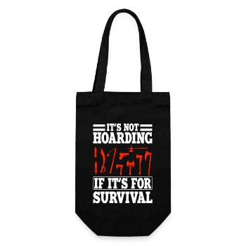 Funny survival expert - Gift Bag for Bottles - black - Front
