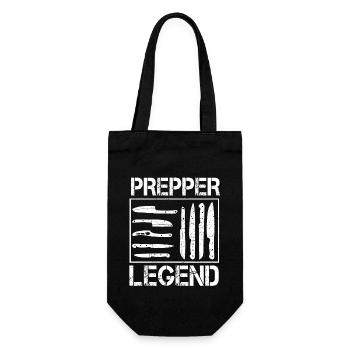 Prepper Legend - Gift Bag for Bottles - black - Front