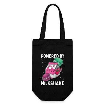 Erdbeeren Geschmack Milkshake Kawaii Japan - Geschenkbeutel für Flaschen - Schwarz - Vorne