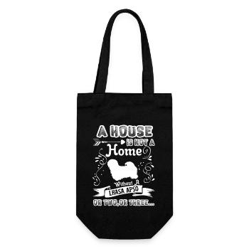 Lhasa Apso Home Without Lhasa Apso - Gift Bag for Bottles - black - Front