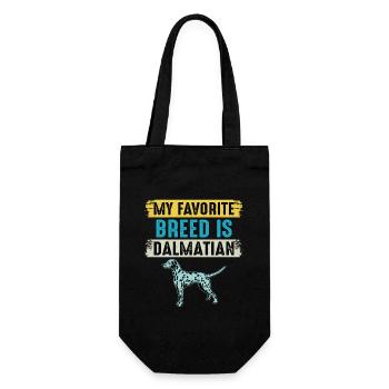 My favorite breed is dalmatian - Geschenkbeutel für Flaschen - Schwarz - Vorne