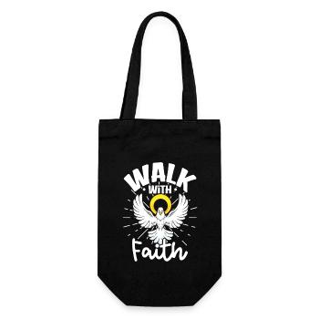Jesus Christianity God Praying Prayer Pastor - Geschenkbeutel für Flaschen - Schwarz - Vorne
