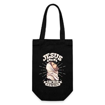 Jesus Christianity God Praying Prayer Pastor - Geschenkbeutel für Flaschen - Schwarz - Vorne