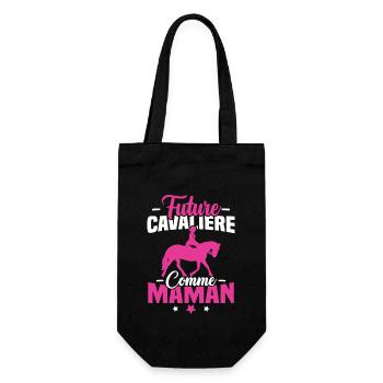 Future cavalière comme maman - Sac à bouteille - noir - Devant