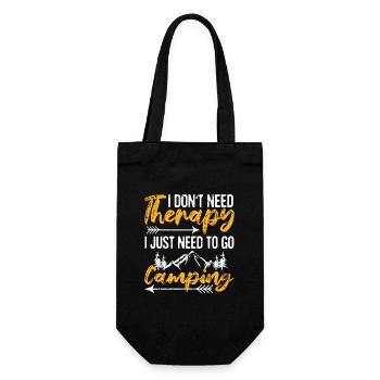 I don't need therapy, I just need to camp - Gift Bag for Bottles - black - Front