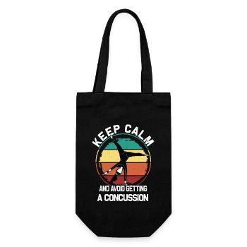 Wheel strike, hand support flip saying for gymnast - Gift Bag for Bottles - black - Front