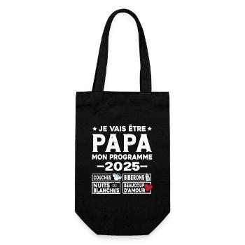 Je vais être papa mon programme en 2025 - Sac à bouteille - noir - Devant