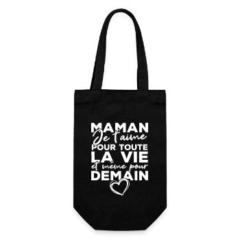 Maman je t'aime pour toute la vie - Sac à bouteille - noir - Devant