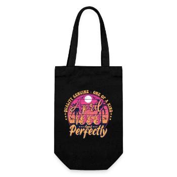 April 1958 anniversary 1958 Retro 1958 April - Gift Bag for Bottles - black - Front
