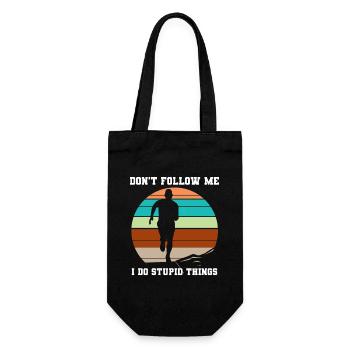 Trail Runner Running Jogging Jogger I Gift - Gift Bag for Bottles - black - Front
