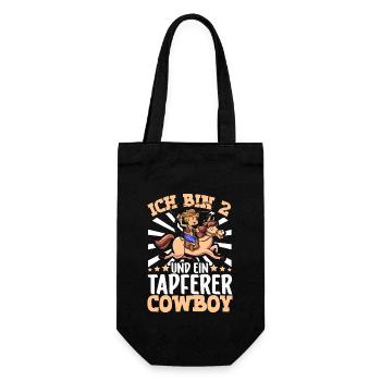 Ich bin 2 - Jungen Cowboy - Geschenkbeutel für Flaschen - Schwarz - Vorne