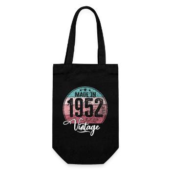 Vintage Made in 1952 Year of birth 1952 Birthday - Gift Bag for Bottles - black - Front