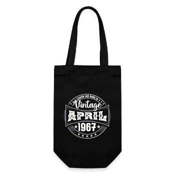 1967 April. April 1967 Geburtstagsgeschenk - Geschenkbeutel für Flaschen - Schwarz - Vorne