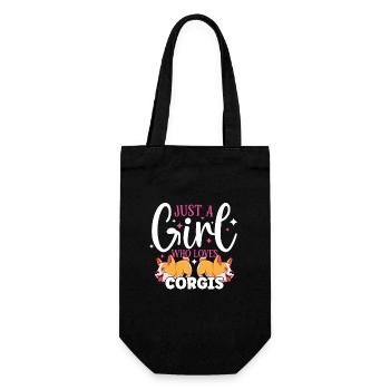 Chien/chiot : juste une fille qui aime les chiots - Sac à bouteille - noir - Devant