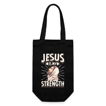 Jesus Christianity God Praying Prayer Pastor - Gift Bag for Bottles - black - Front