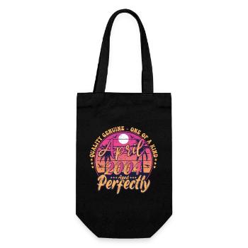 March 2004 anniversary 2004 Retro 2004 March - Gift Bag for Bottles - black - Front