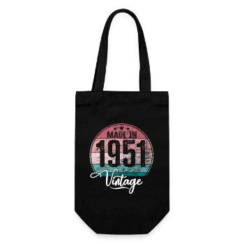 Millésime Fabriqué en 1951 Année de naissance 1951 Anniversaire - Sac à bouteille - noir - Devant