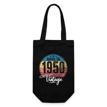 Millésime Fabriqué en 1950 Année de naissance 1950 Anniversaire - Sac à bouteille - noir - Devant