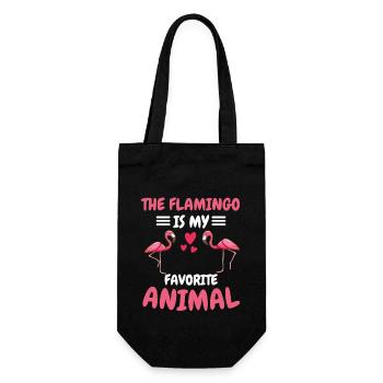 Mein spirituelles Tier Vogel Geschenk Flamingo - Geschenkbeutel für Flaschen - Schwarz - Vorne