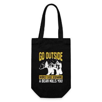 Going outside Worst Case Scenario A Bear Park - Gift Bag for Bottles - black - Front