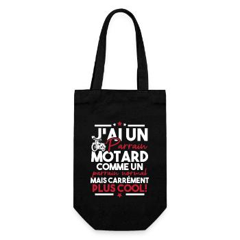 J ai un parrain motard comme un parrain normal - Sac à bouteille - noir - Devant