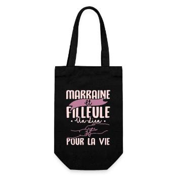 Marraine et filleule - Sac à bouteille - noir - Devant