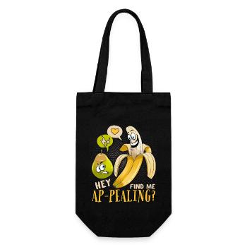 Bananen Witz, lustige Banane Appealing Wortspiel - Geschenkbeutel für Flaschen - Schwarz - Vorne