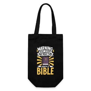 Jesus Christianity God Praying Prayer Pastor - Geschenkbeutel für Flaschen - Schwarz - Vorne