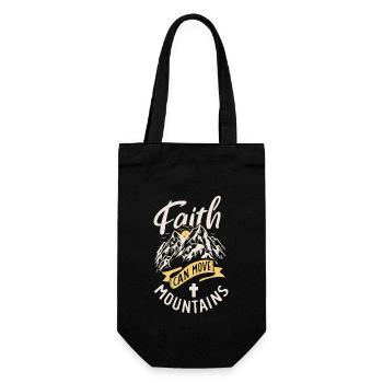 Jesus Christianity God Praying Prayer Pastor - Geschenkbeutel für Flaschen - Schwarz - Vorne