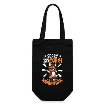Dog Welsh Corgi Pet Dog Lover Puppy Welsh Dog - Geschenkbeutel für Flaschen - Schwarz - Vorne