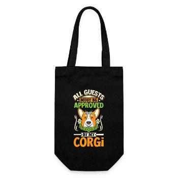 Dog Welsh Corgi Pet Dog Lover Puppy Welsh Dog - Geschenkbeutel für Flaschen - Schwarz - Vorne