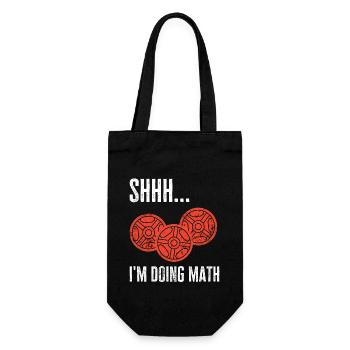 Shhh Ich mache Mathe Lustiges Gewichtheben Fitness - Geschenkbeutel für Flaschen - Schwarz - Vorne