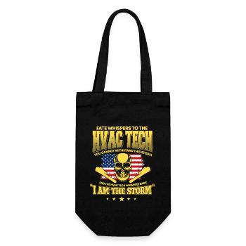 American Hvac Tech Usa Flag - Gift Bag for Bottles - black - Front