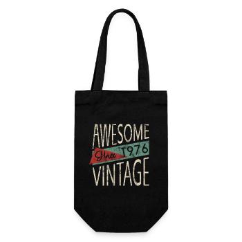 Awesome Since 1976 Retro Vintage Design - Gift Bag for Bottles - black - Front