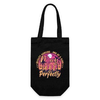 May 1992 anniversary 1992 Retro 1992 May - Gift Bag for Bottles - black - Front