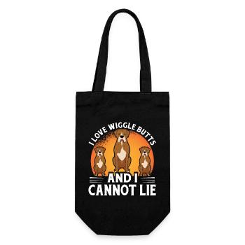 I love Wiggle Butts and I cannot Lie Boxer - Gift Bag for Bottles - black - Front