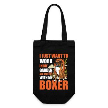 Je veux juste travailler dans mon jardin et accrocher Boxer - Sac à bouteille - noir - Devant
