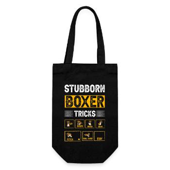 Stubborn Boxer Tricks - Geschenkbeutel für Flaschen - Schwarz - Vorne