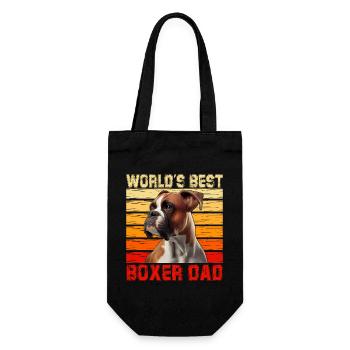 World's best Boxer Dad - Gift Bag for Bottles - black - Front