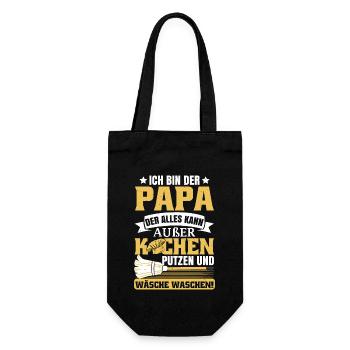Ich Bin Der Papa Der Alles Kann | Vatertag - Geschenkbeutel für Flaschen - Schwarz - Vorne