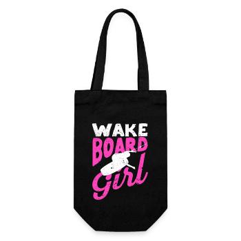 Wakeboard Girl Wakeboarding Vintage Funny Wake - Gift Bag for Bottles - black - Front