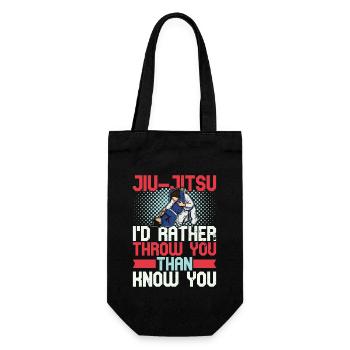 Jiu Jitsu Judo BJJ Girls Martial Arts Sports - Gift Bag for Bottles - black - Front