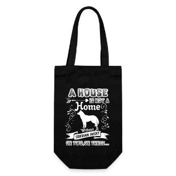 Siberian Husky Home Without Siberian Husky - Gift Bag for Bottles - black - Front