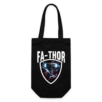 Papa Vathor Va Thor Vatertag Vatertagsgeschenk - Geschenkbeutel für Flaschen - Schwarz - Vorne