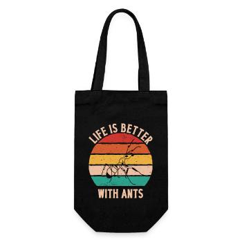 Entomologiste collectionneur d’insectes fourmis - Sac à bouteille - noir - Devant