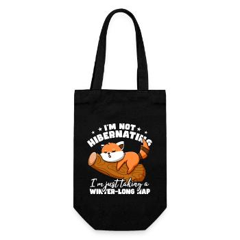 Je fais juste une sieste hivernale Panda roux - Sac à bouteille - noir - Devant