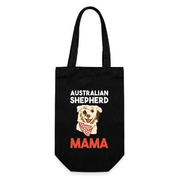 Dog Australian Shepherd Mama - Gift Bag for Bottles - black - Front