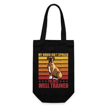 My Boxer isn't spoiled I'm just well trained - Geschenkbeutel für Flaschen - Schwarz - Vorne